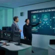 Illustration d'une solution cybersécurité clé en main montrant la supervision d'un SOC et les 4 piliers de protection en 2026 - généré par Gemini